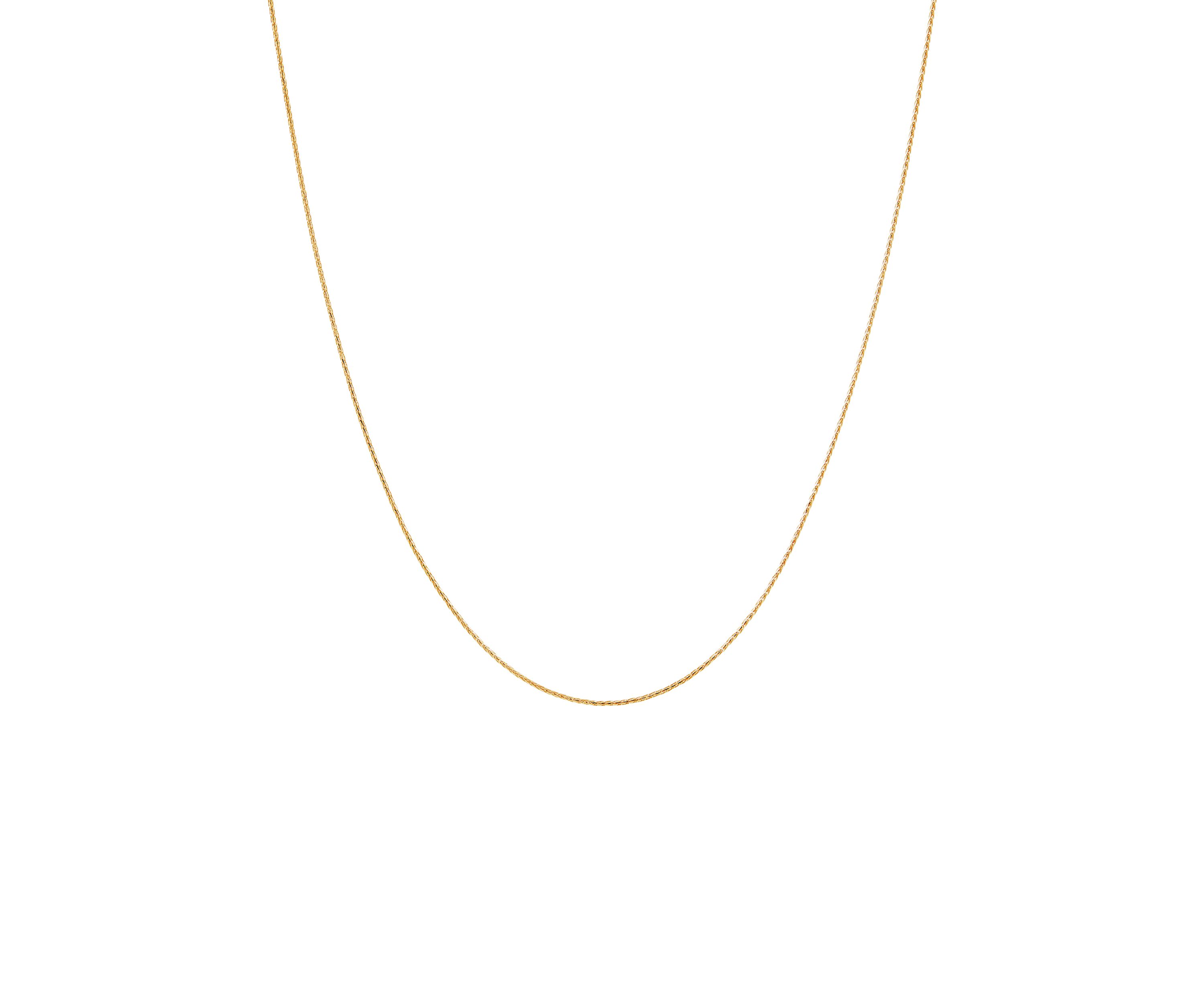 Solid Wheat Chain in 14K Yellow Gold