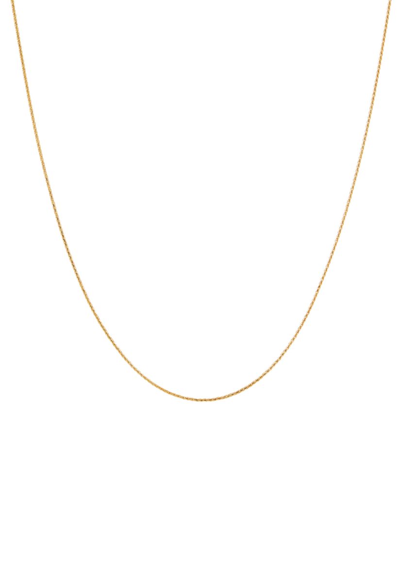 Solid Wheat Chain in 14K Yellow Gold