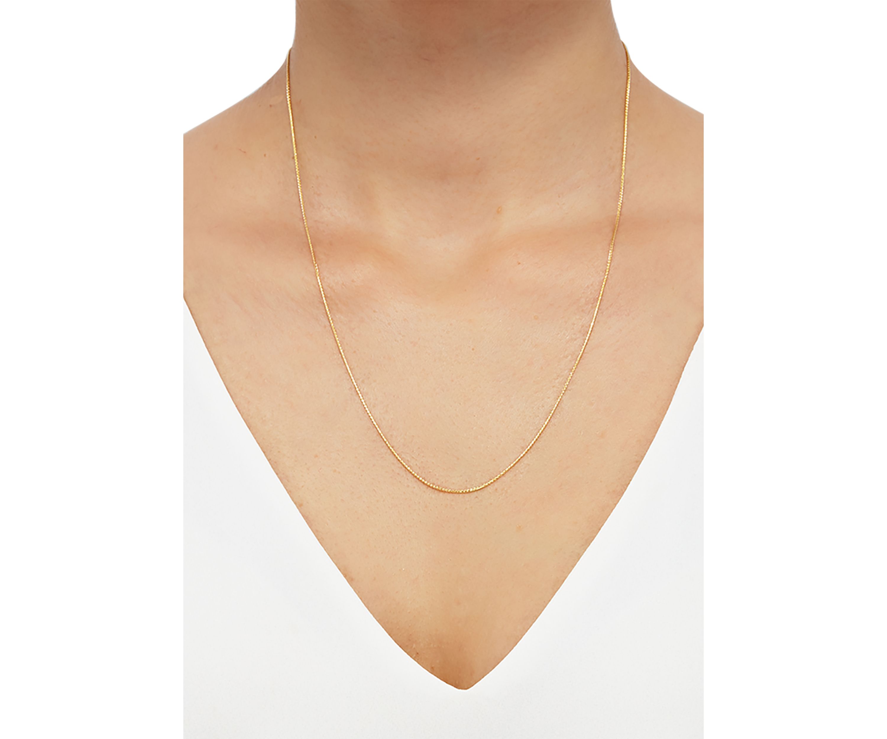 Solid Wheat Chain in 14K Yellow Gold