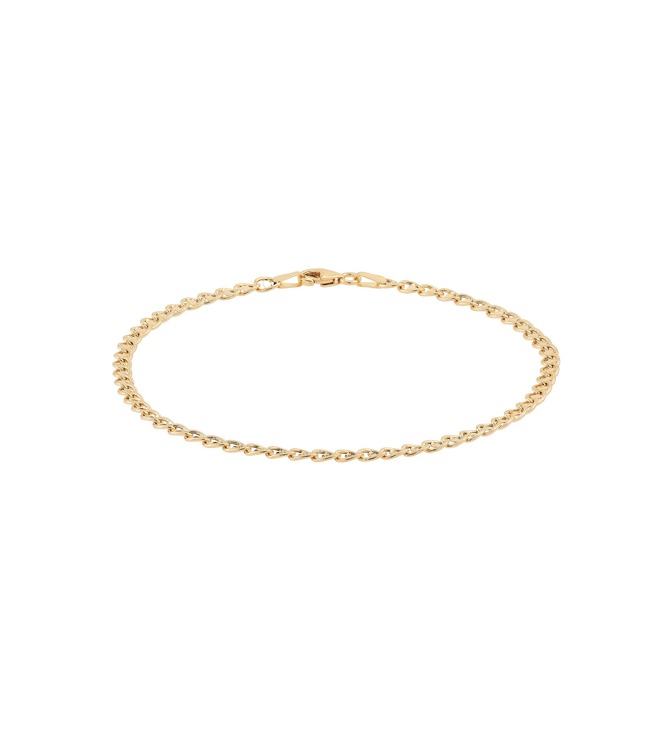 Anchor Chain Bracelet in 14K Yellow Gold