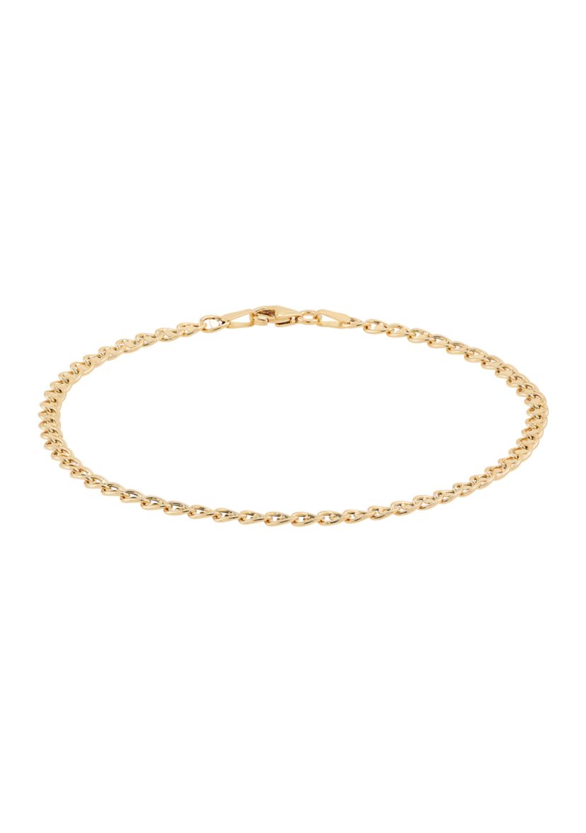 Anchor Chain Bracelet in 14K Yellow Gold