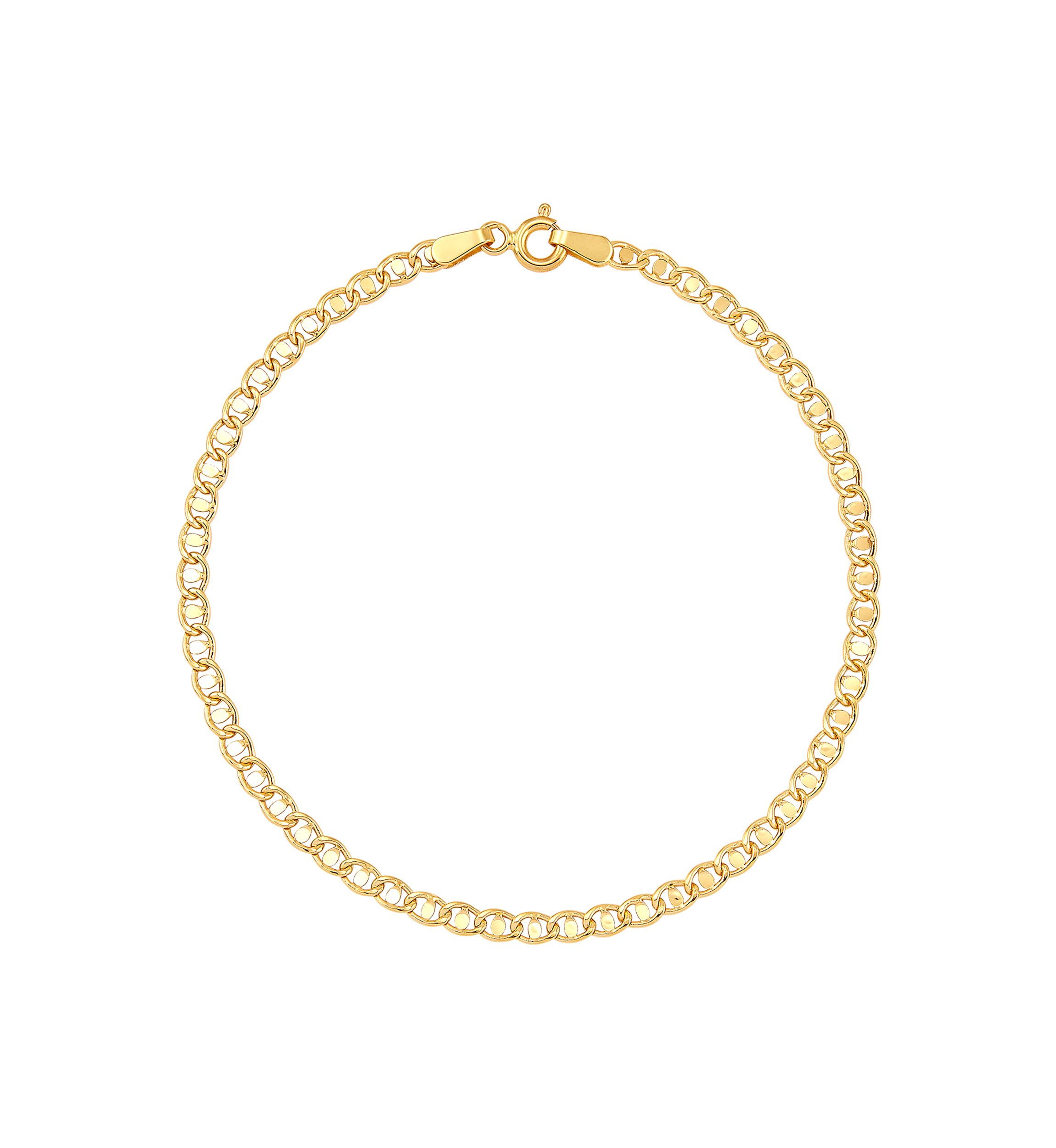 Anchor Chain Bracelet in 14K Yellow Gold