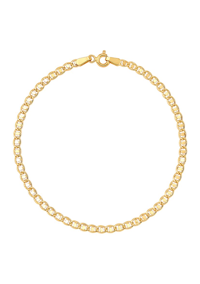 Anchor Chain Bracelet in 14K Yellow Gold