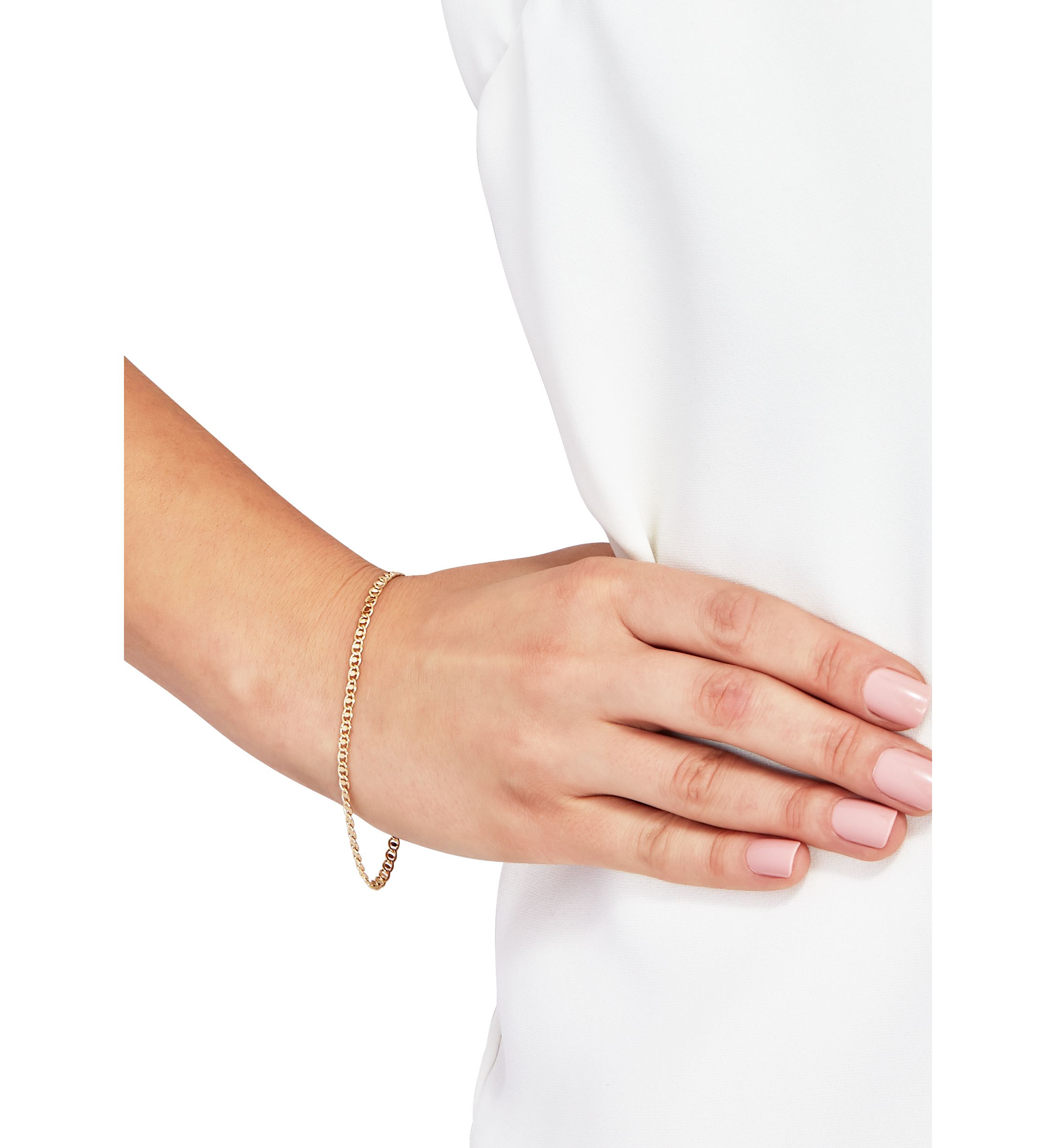 Anchor Chain Bracelet in 14K Yellow Gold