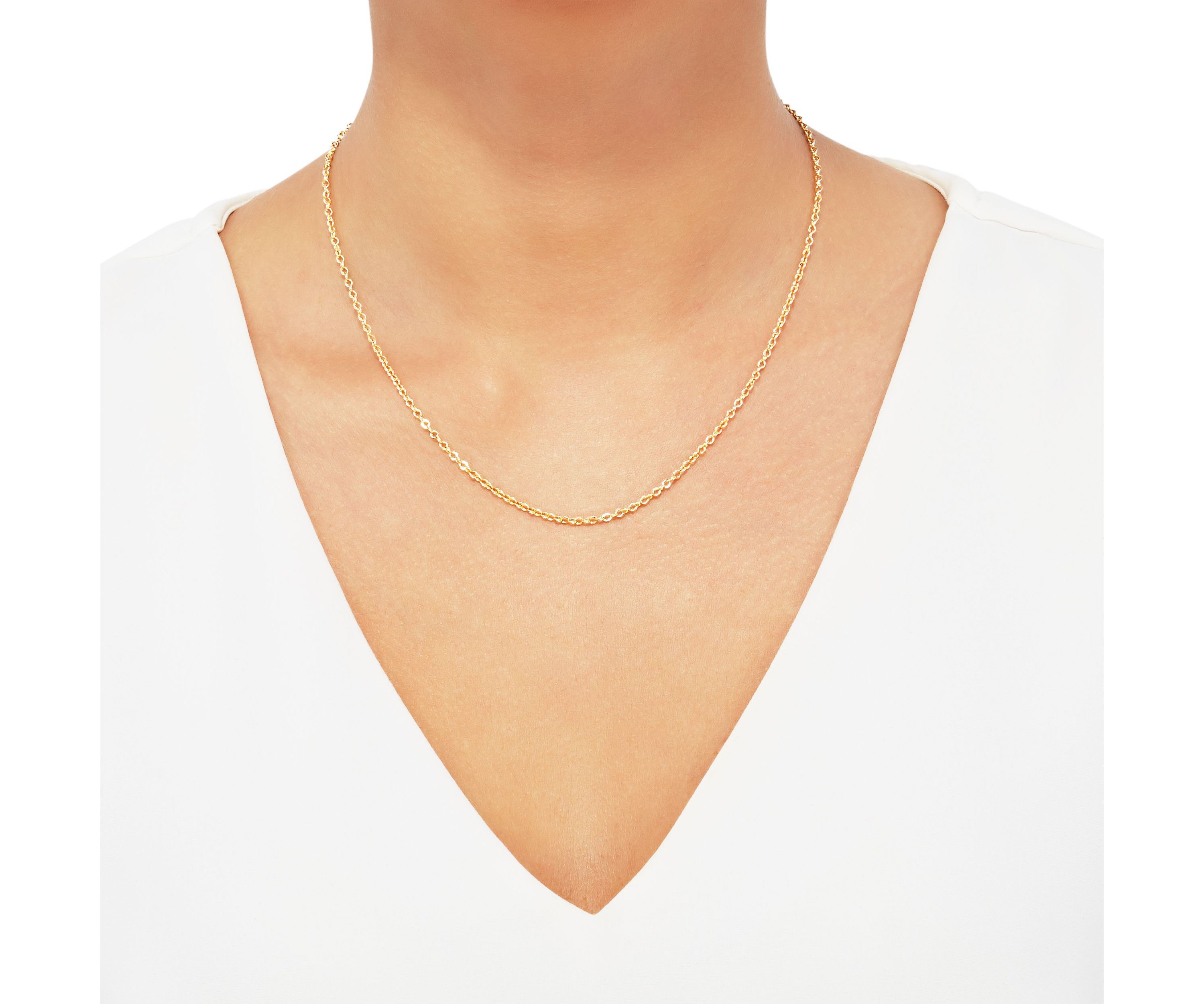 14K Yellow Gold .16mm Cable Chain