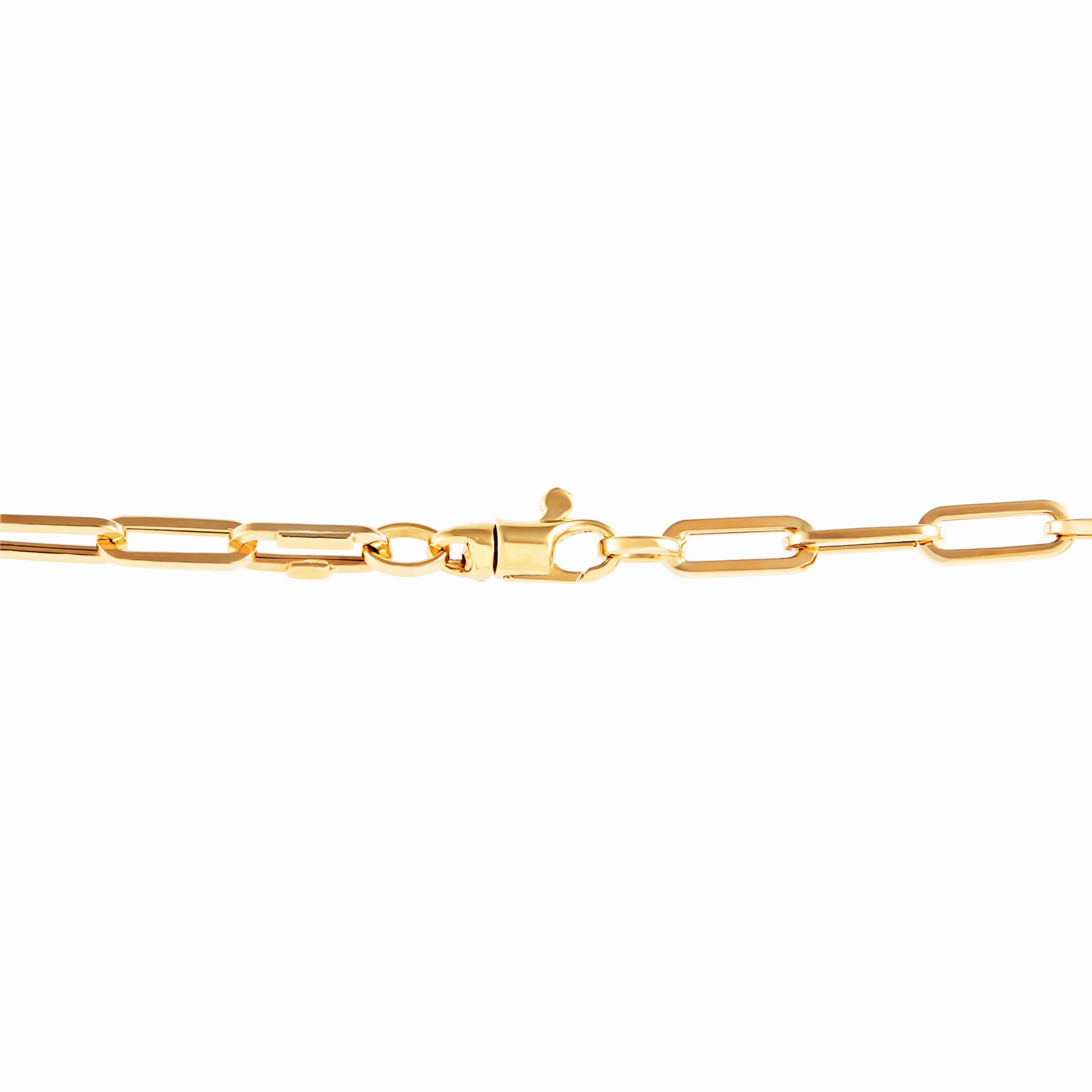 14K Yellow Gold Paper Clip Chain