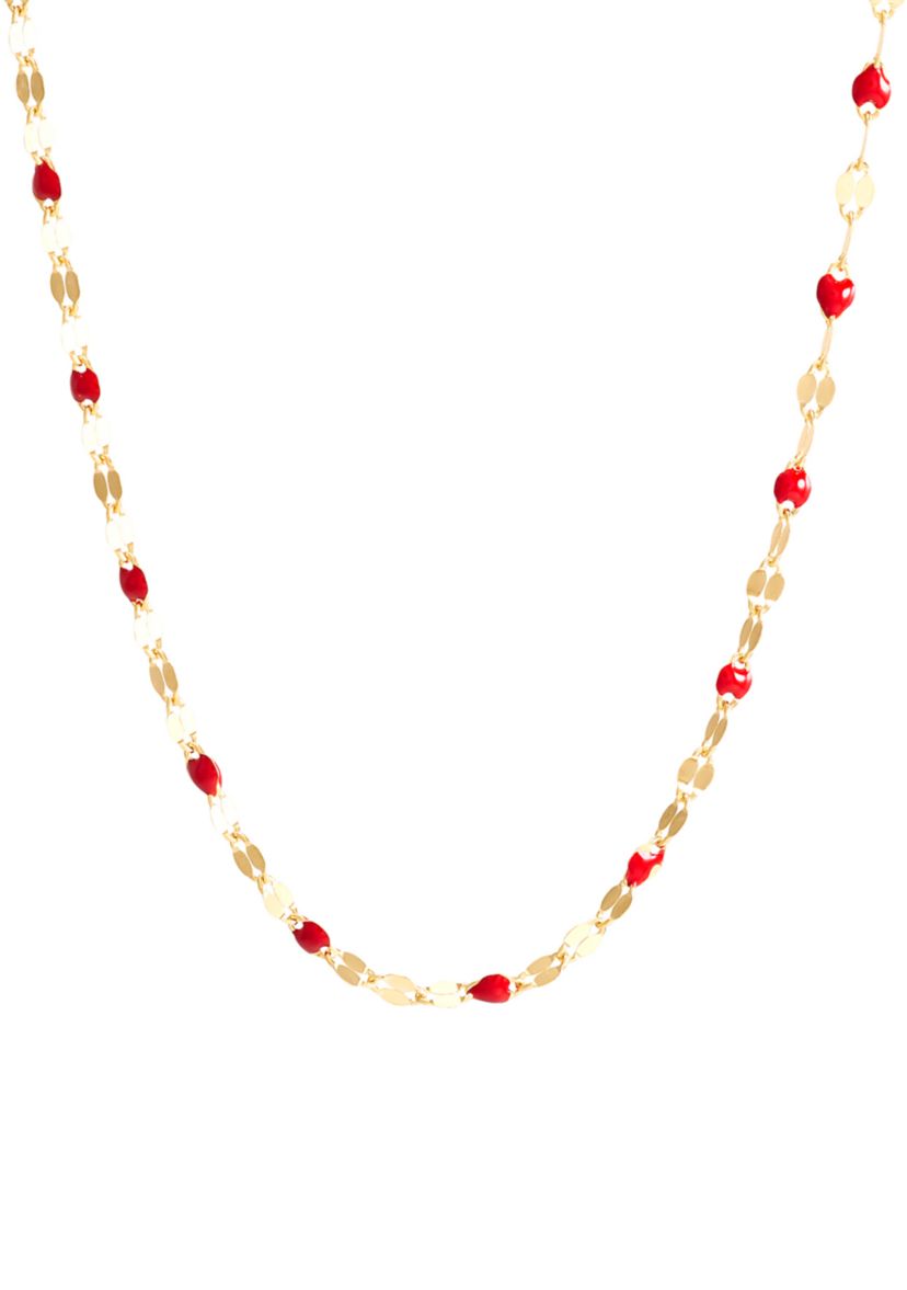 Solid Mirror Valentino Chain in 14K Yellow Gold