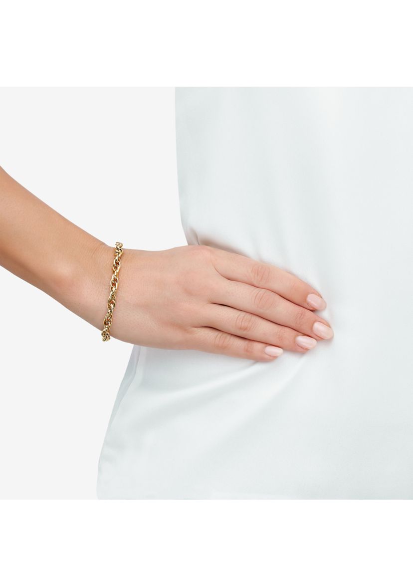 6 Millimeter Interlocking Link Bracelet in 14K Yellow Gold