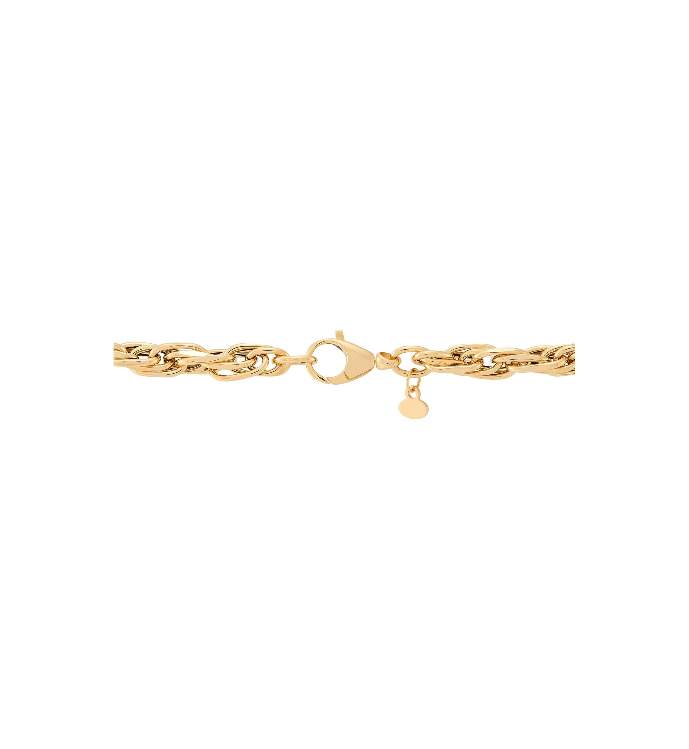 Hollow Intertwined Links Chain Necklace in 14K Yellow Gold