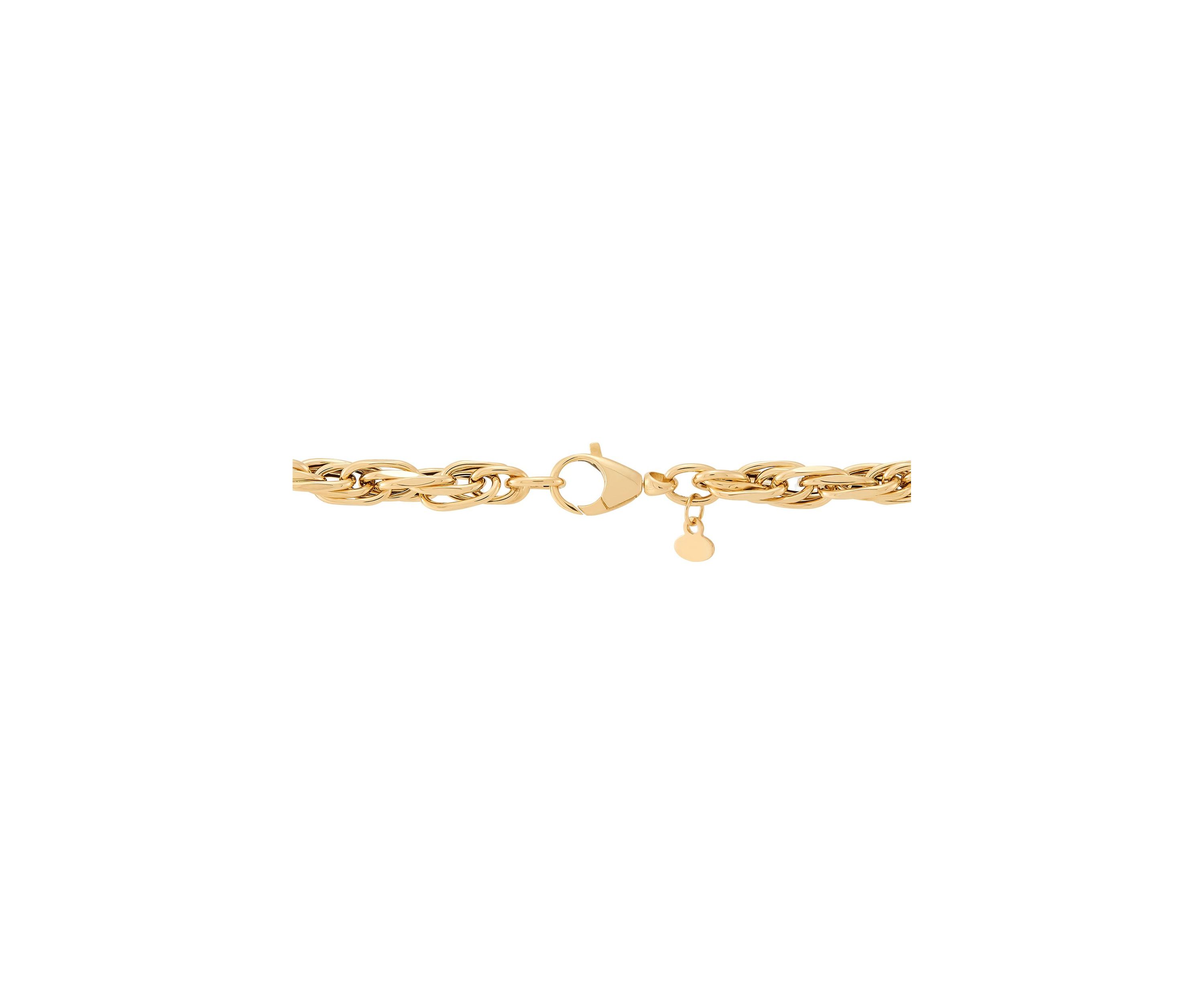 Hollow Intertwined Links Chain Necklace in 14K Yellow Gold