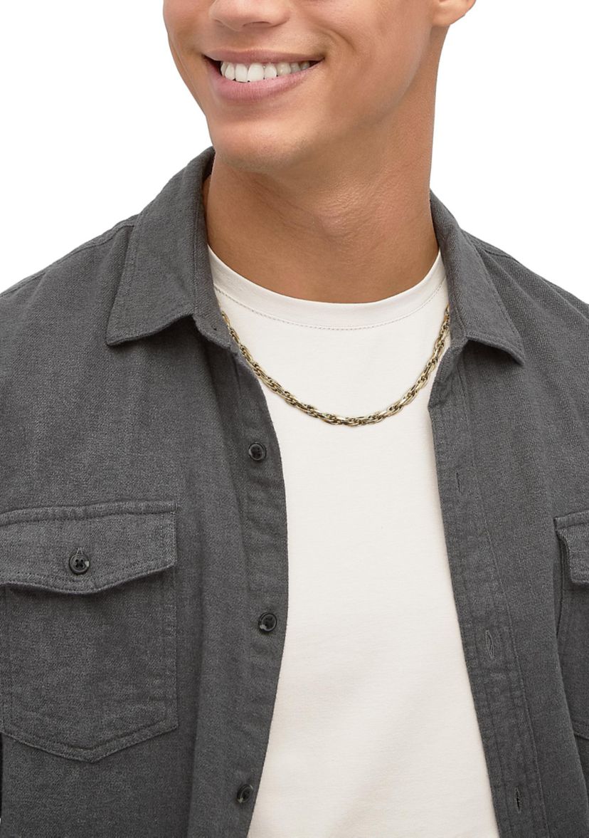 Hollow Intertwined Links Chain Necklace in 14K Yellow Gold