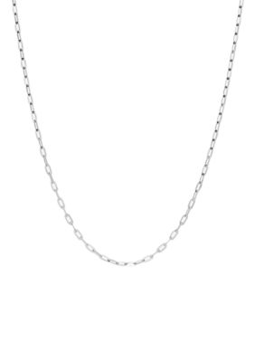 Belk & Co Solid Paperclip Chain in 14K White Gold