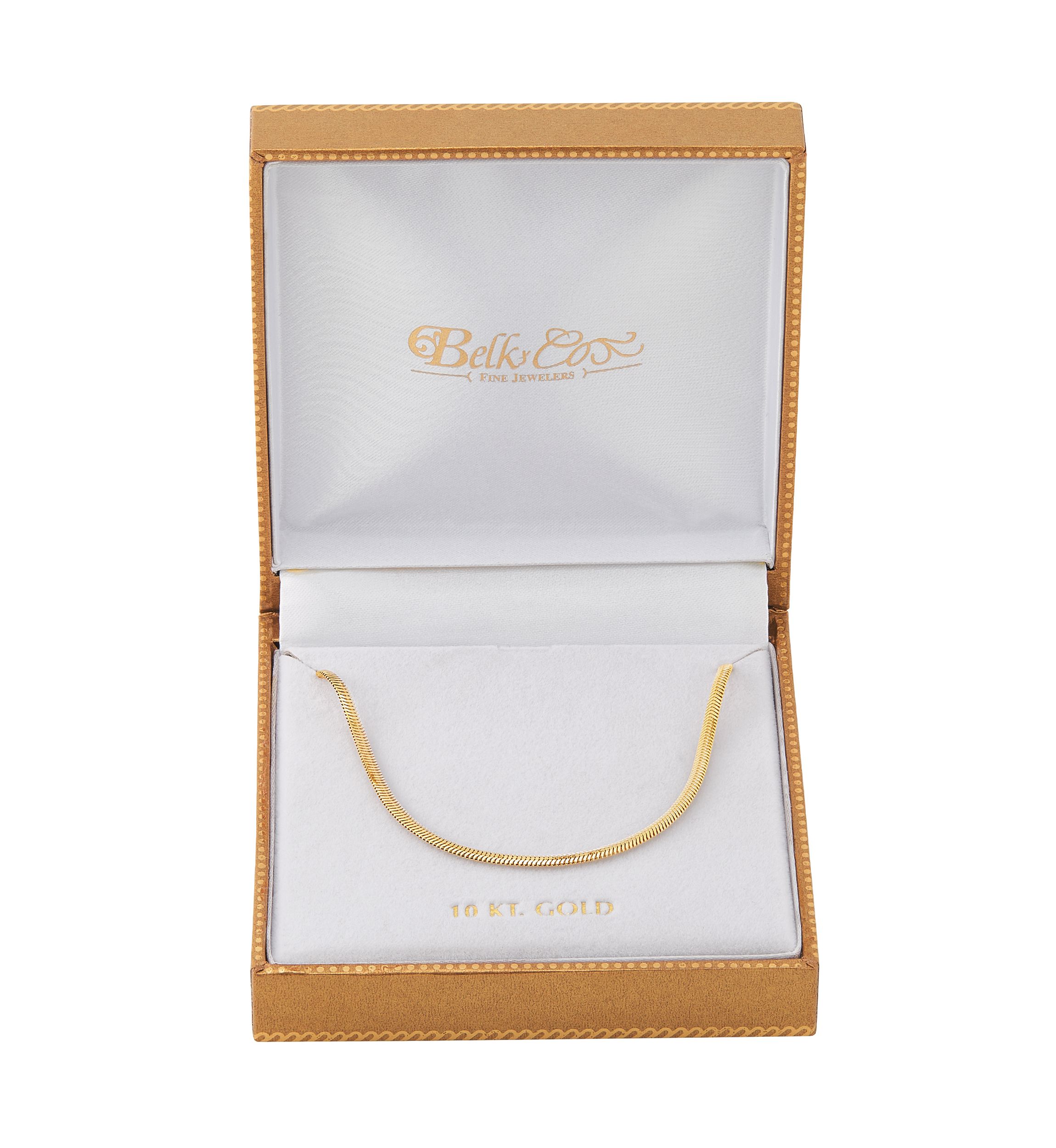 Solid Snake Chain in 14K Yellow Gold