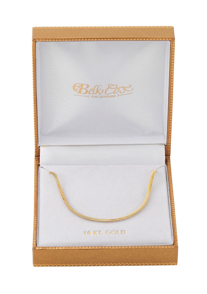 Solid Snake Chain in 14K Yellow Gold