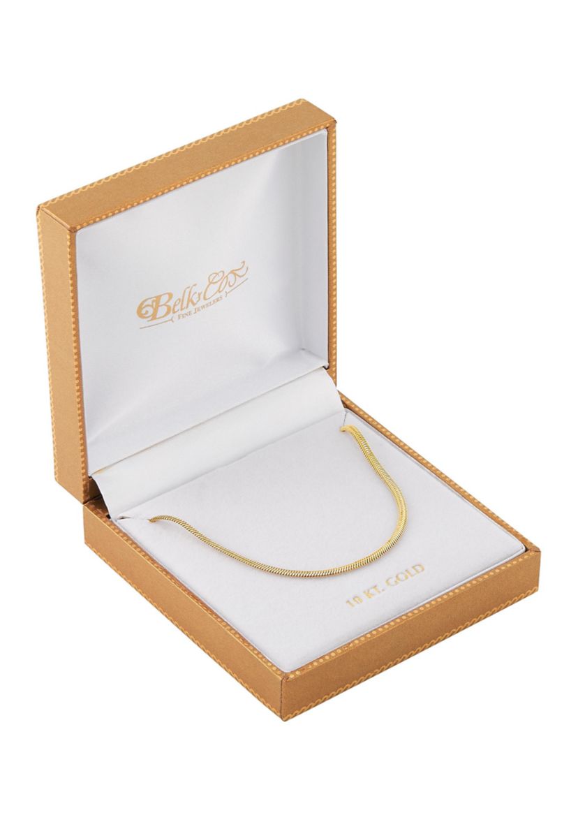 Solid Snake Chain in 14K Yellow Gold