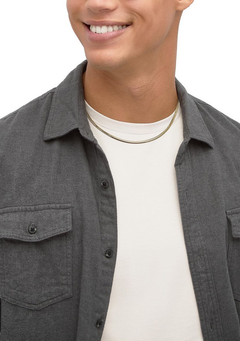 Solid Snake Chain in 14K Yellow Gold