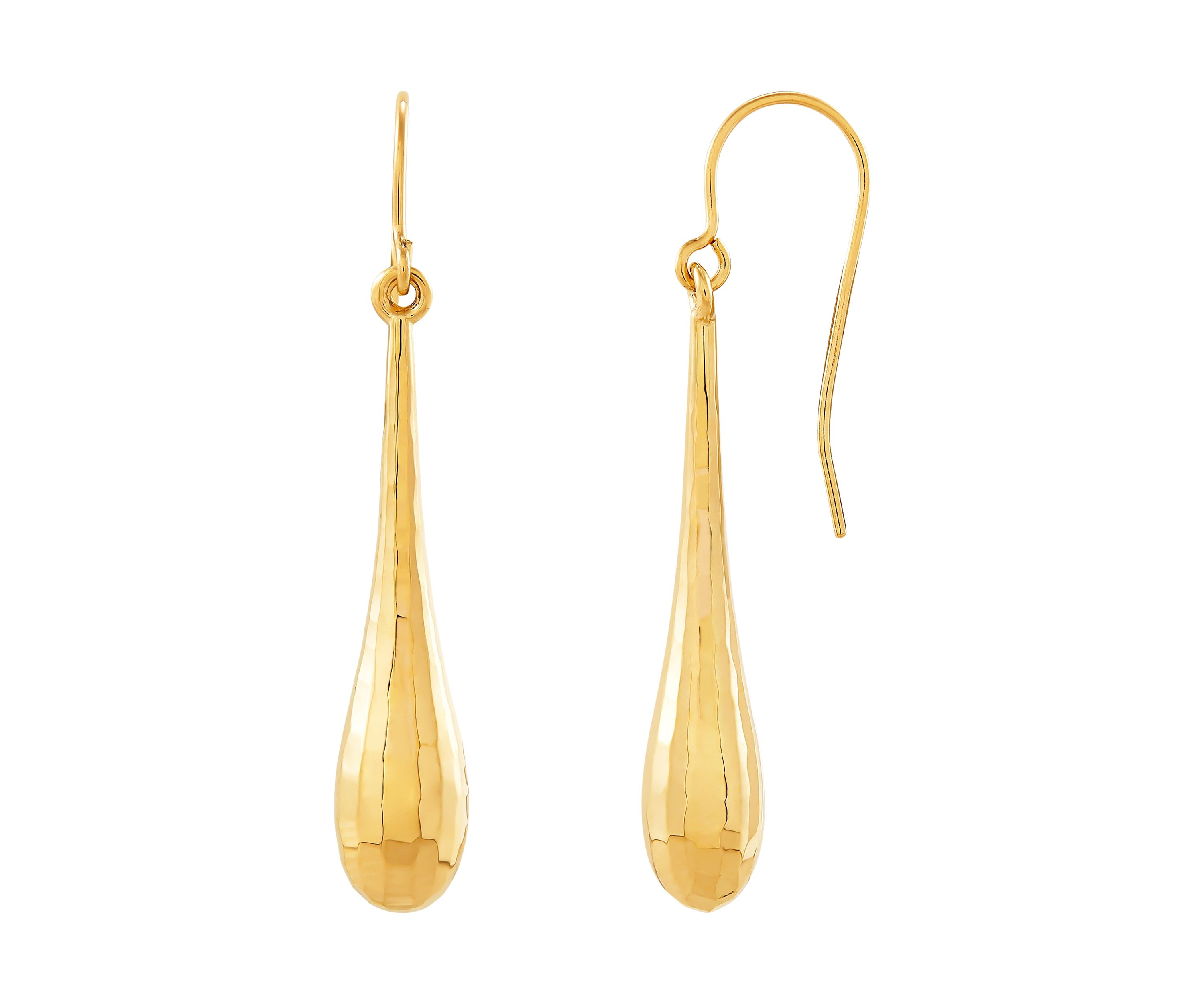 14k Yellow Gold Teardrop Earrings