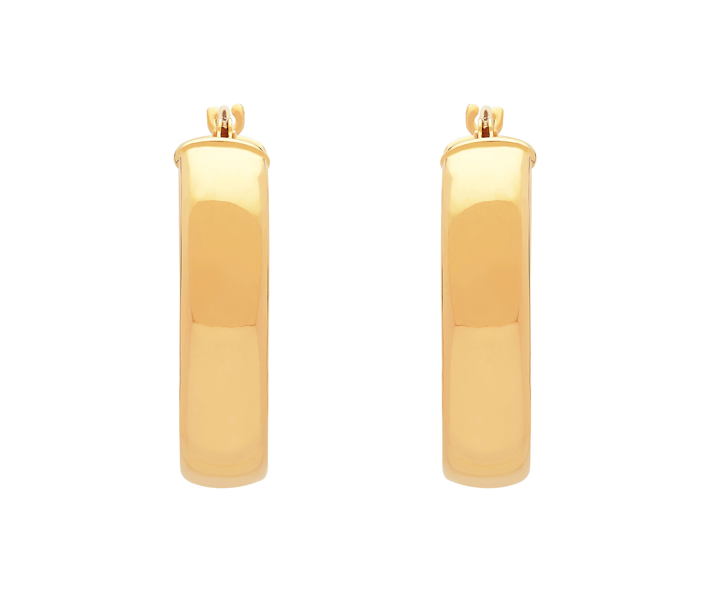 Tube Hoop Earrings in 14K Yellow Gold