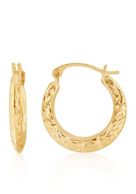 Belk & Co. 14k Yellow Gold Hoop Earrings | belk