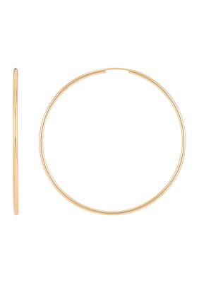 Belk & Co Endless Hoop Earrings in 14K Yellow Gold