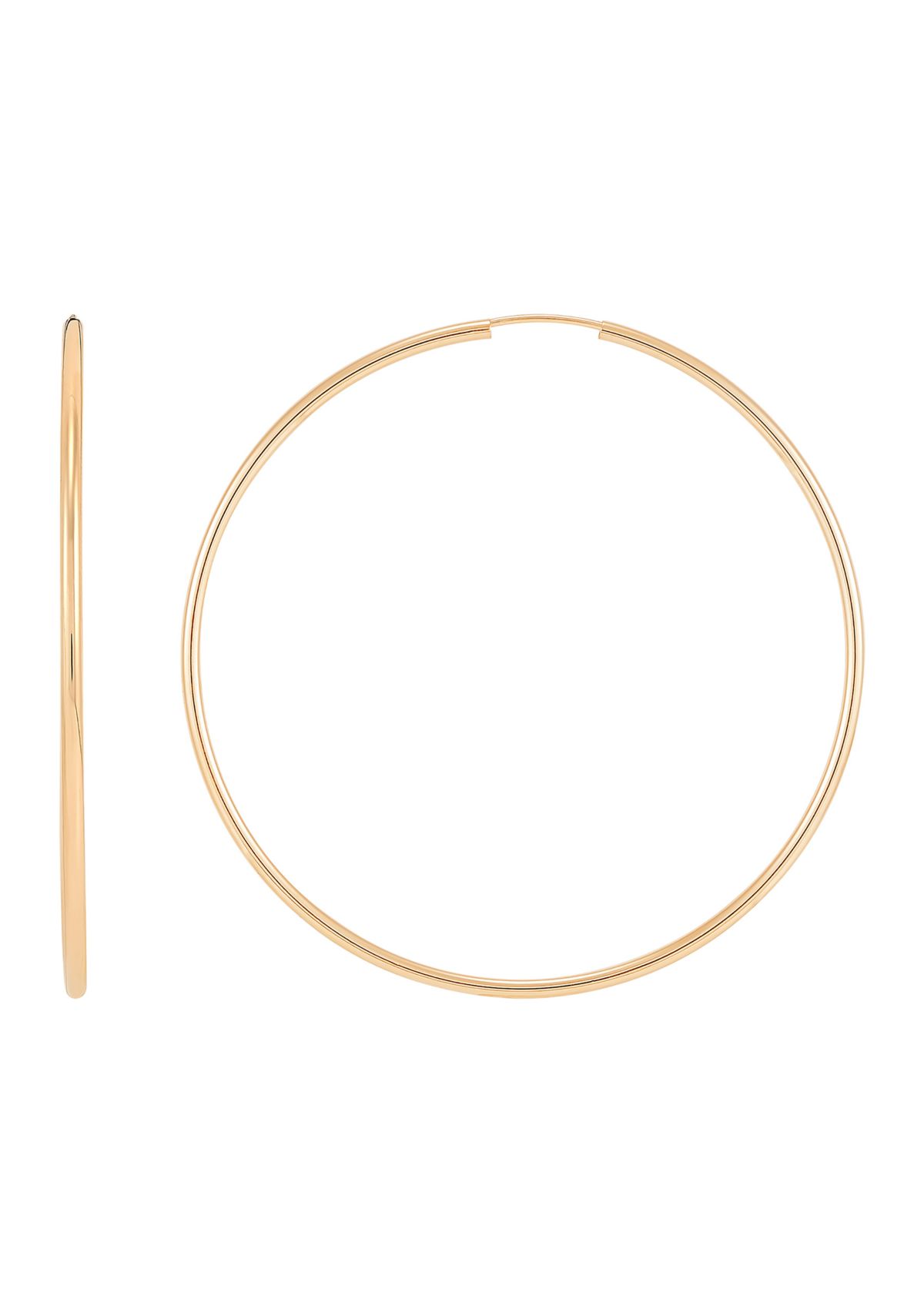 Endless Hoop Earrings in 14K Yellow Gold
