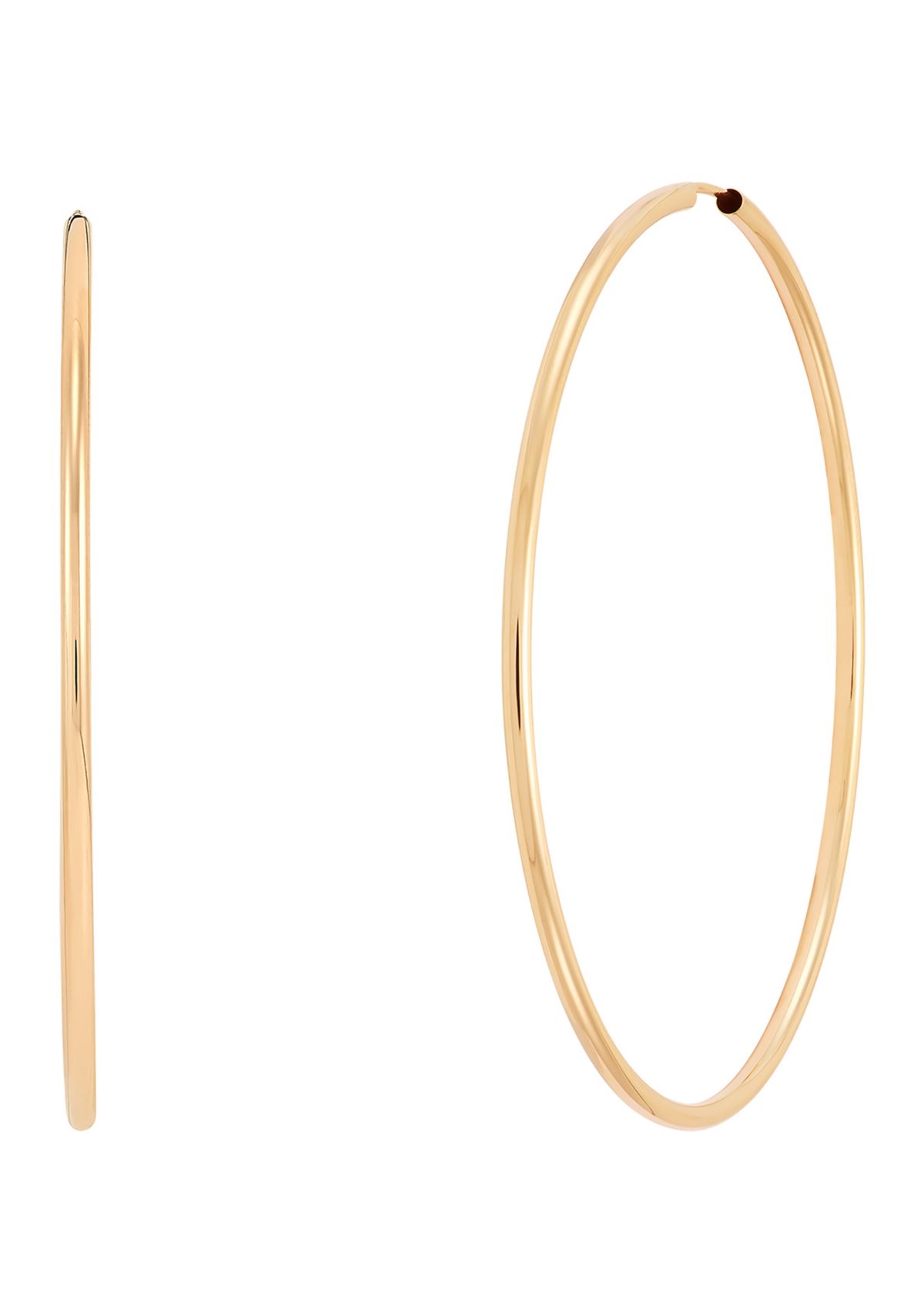 Endless Hoop Earrings in 14K Yellow Gold