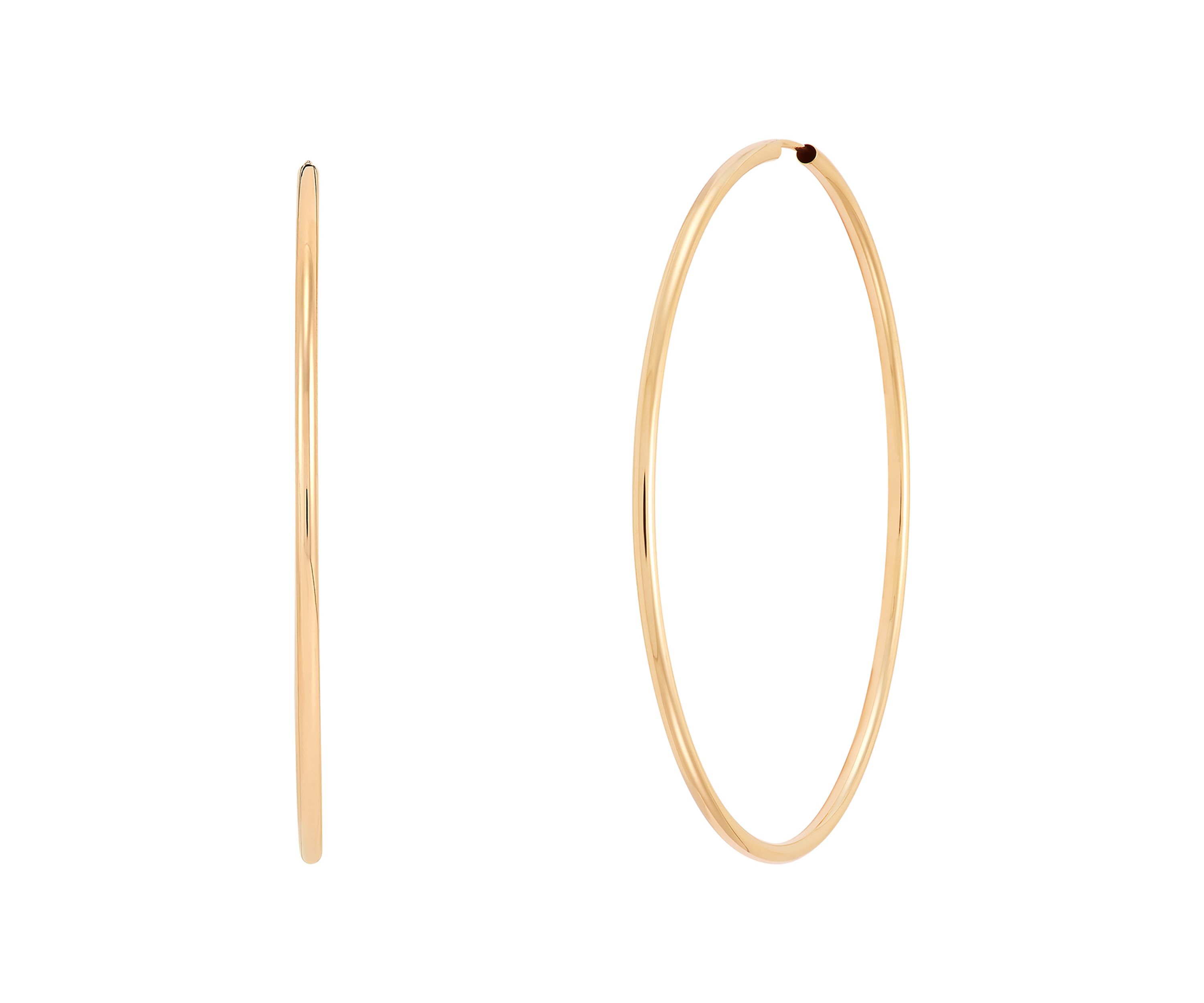 Endless Hoop Earrings in 14K Yellow Gold