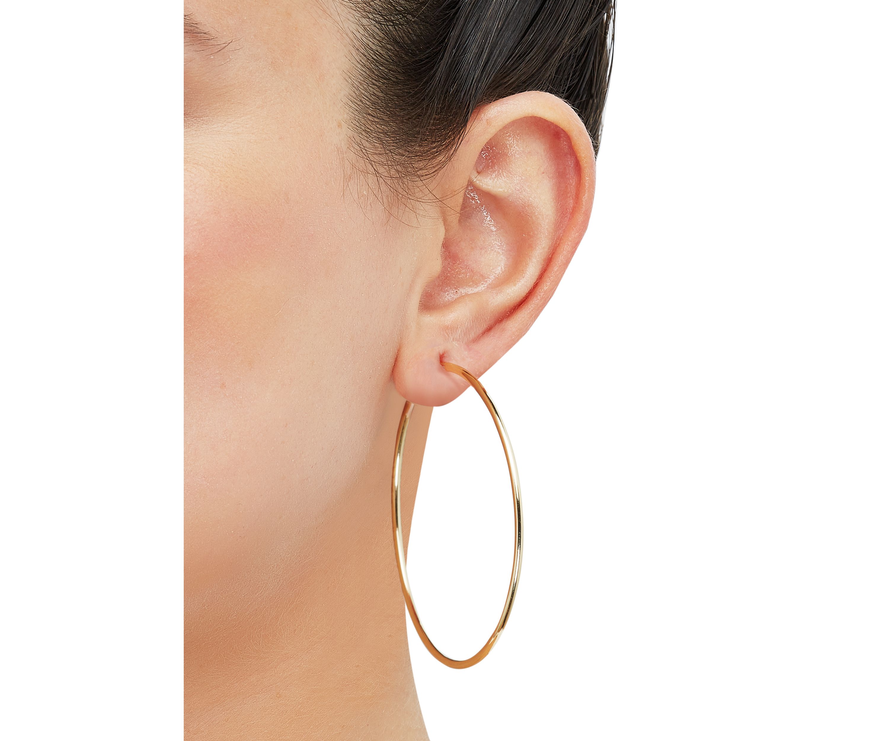 Endless Hoop Earrings in 14K Yellow Gold
