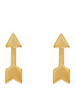 Arrow Stud Earrings in 14k Yellow Gold