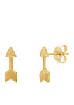 Arrow Stud Earrings in 14k Yellow Gold