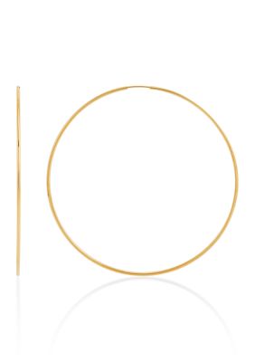 Belk & Co Endless Tube Hoop Earrings in 14K Yellow Gold
