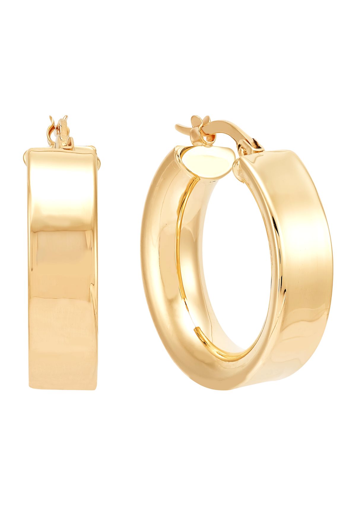 Bold Hoop Earrings in 14K Yellow Gold
