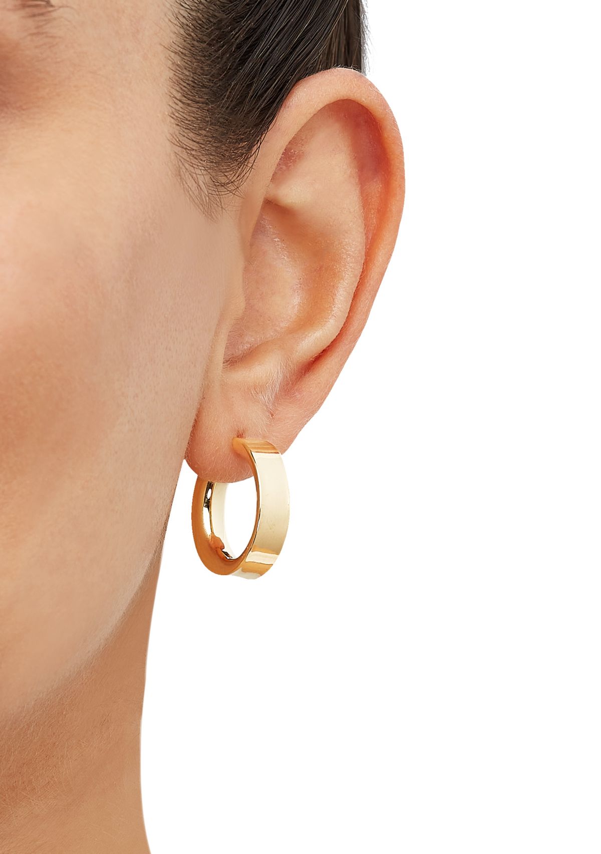 Bold Hoop Earrings in 14K Yellow Gold