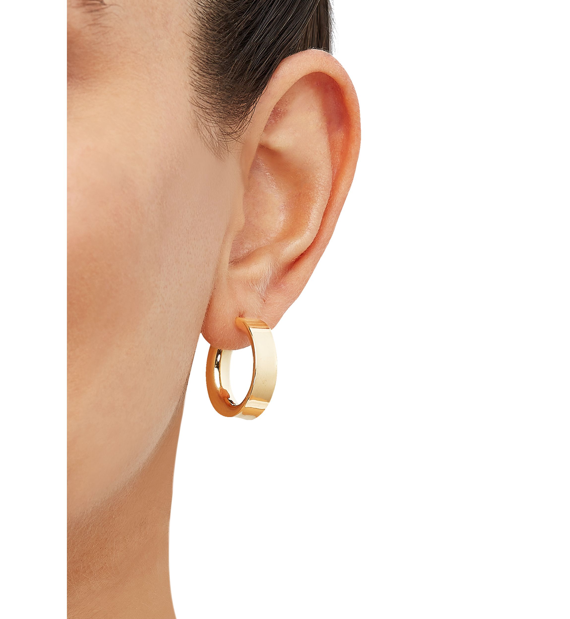 Bold Hoop Earrings in 14K Yellow Gold