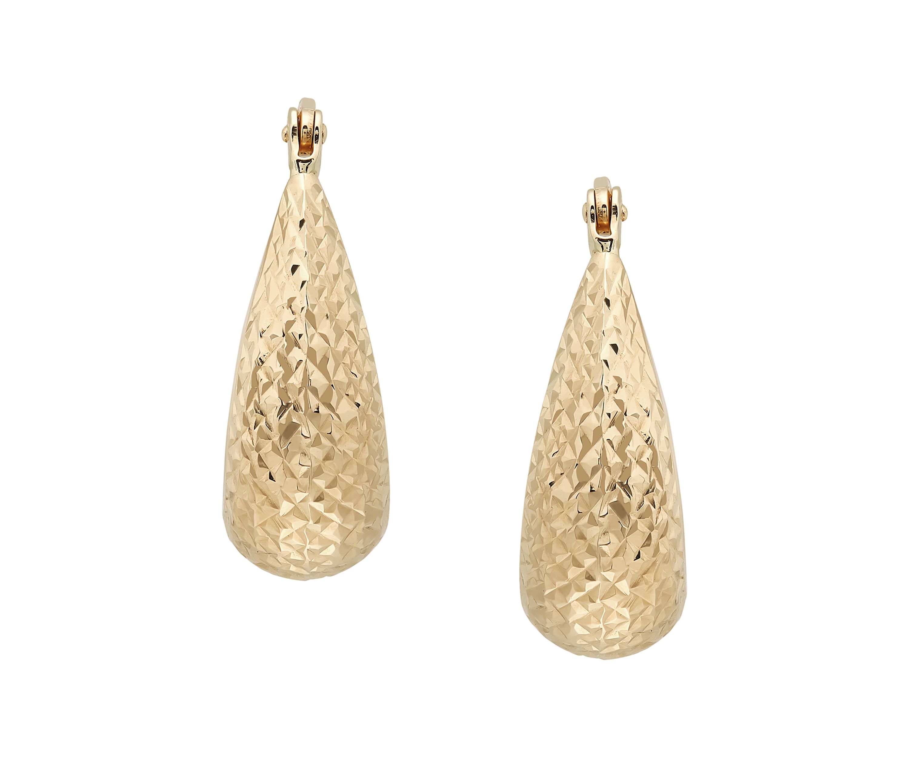 Chunkey Oval Hoop Earrings in 14K Yellow Gold