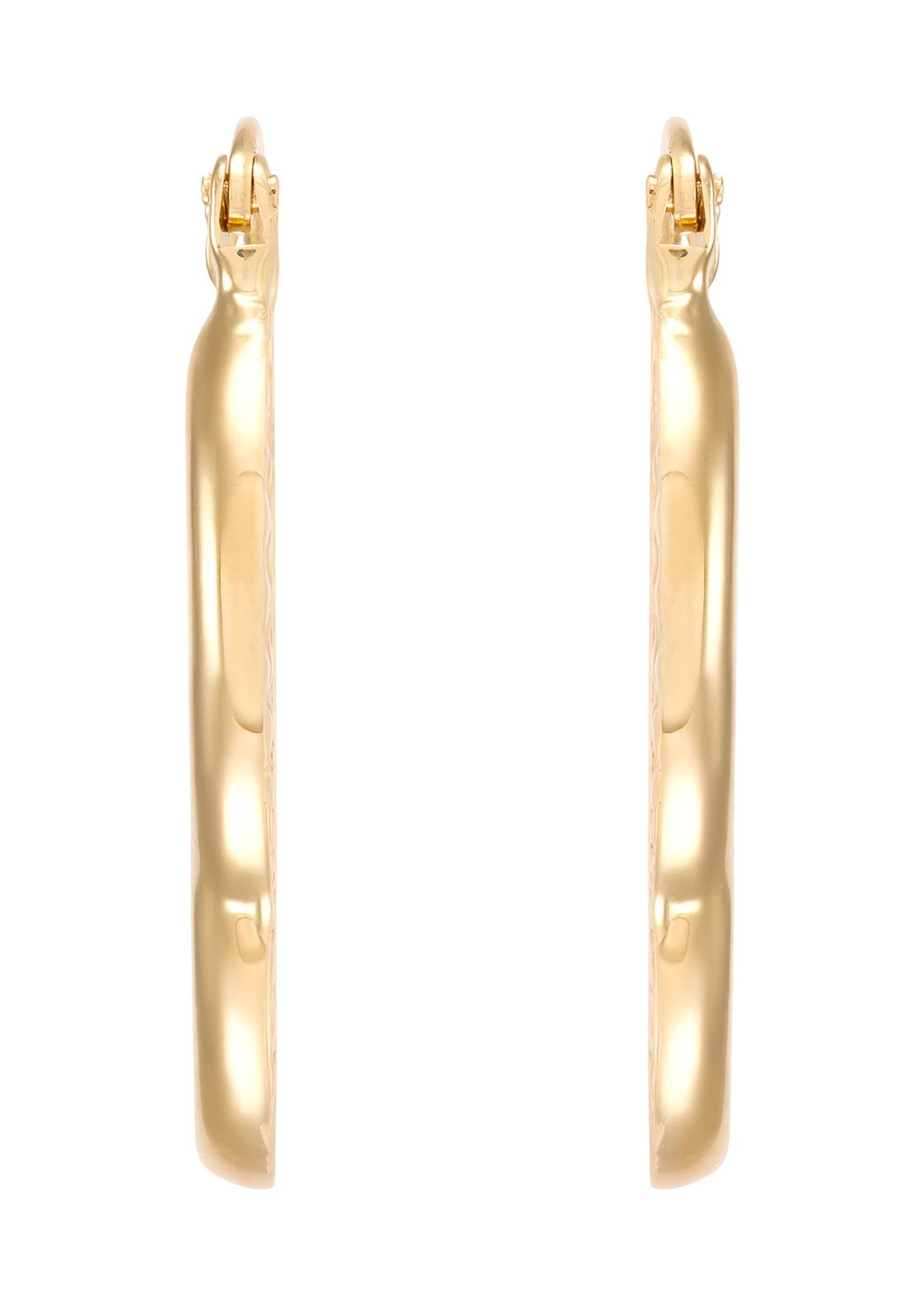 Heart Shape Hoop Earrings in 14K Yellow Gold