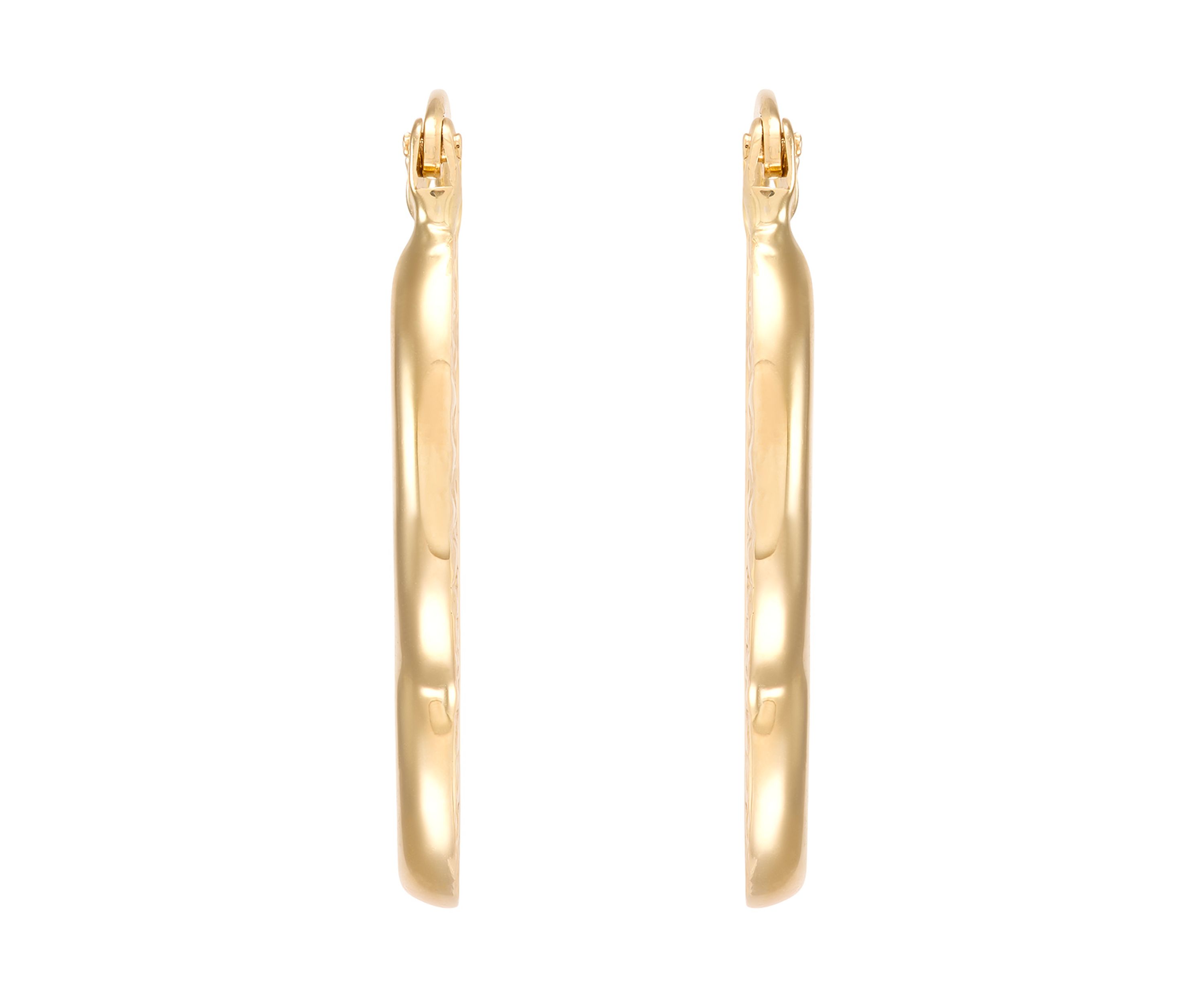 Heart Shape Hoop Earrings in 14K Yellow Gold