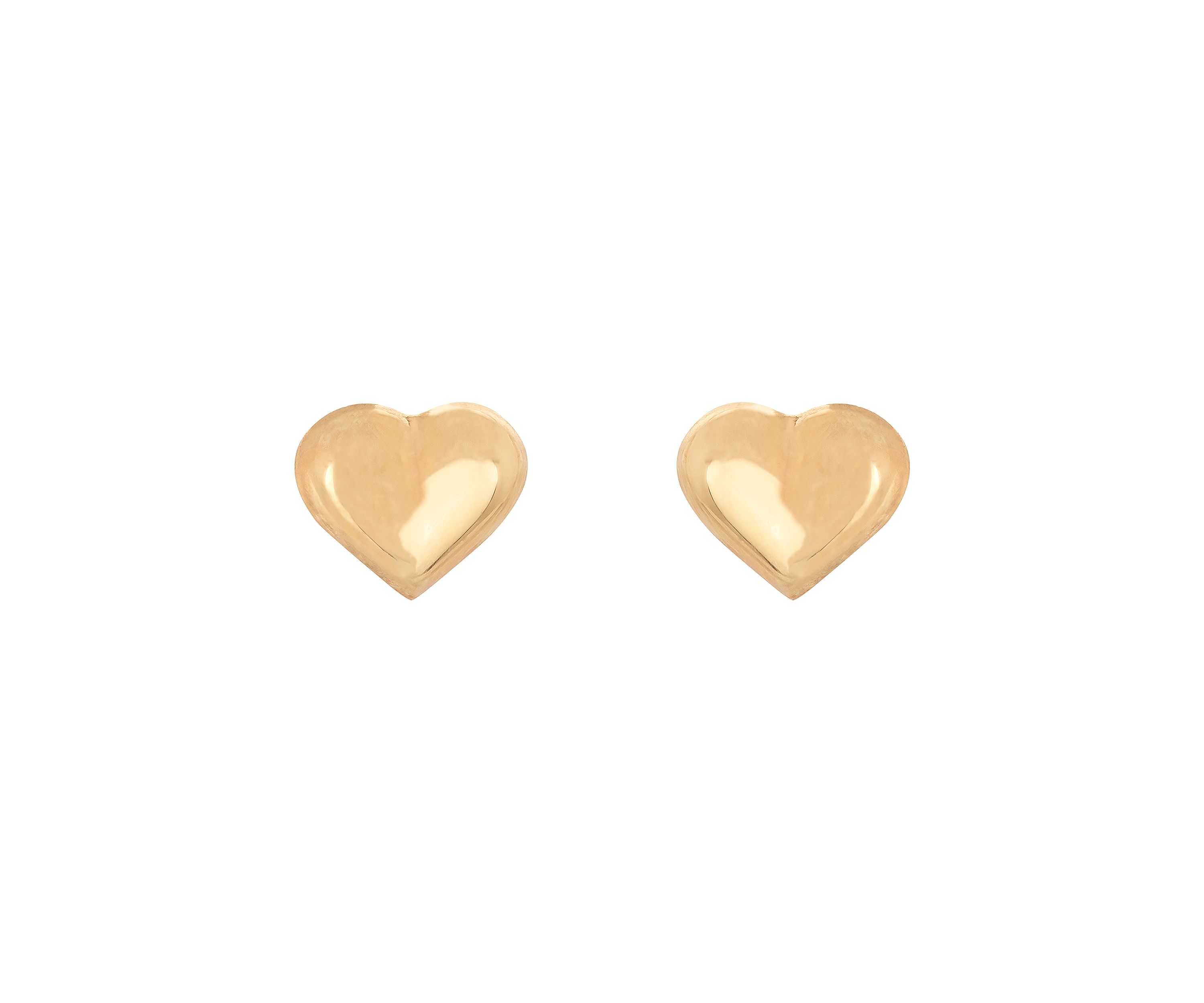 Teen Tiny Heart Stud Earrings in 14K Yellow Gold