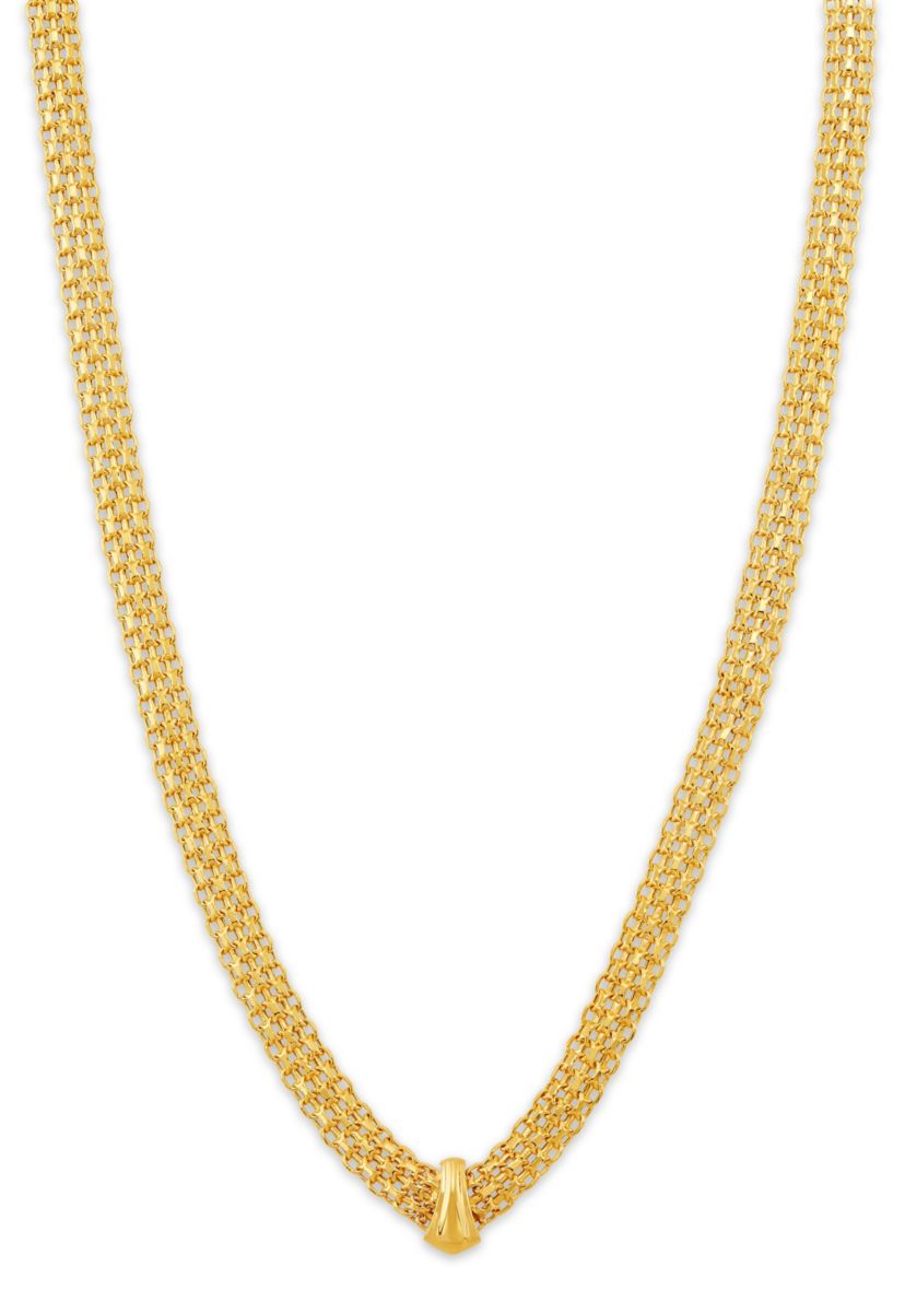 14K Yellow Gold V Shape Necklace