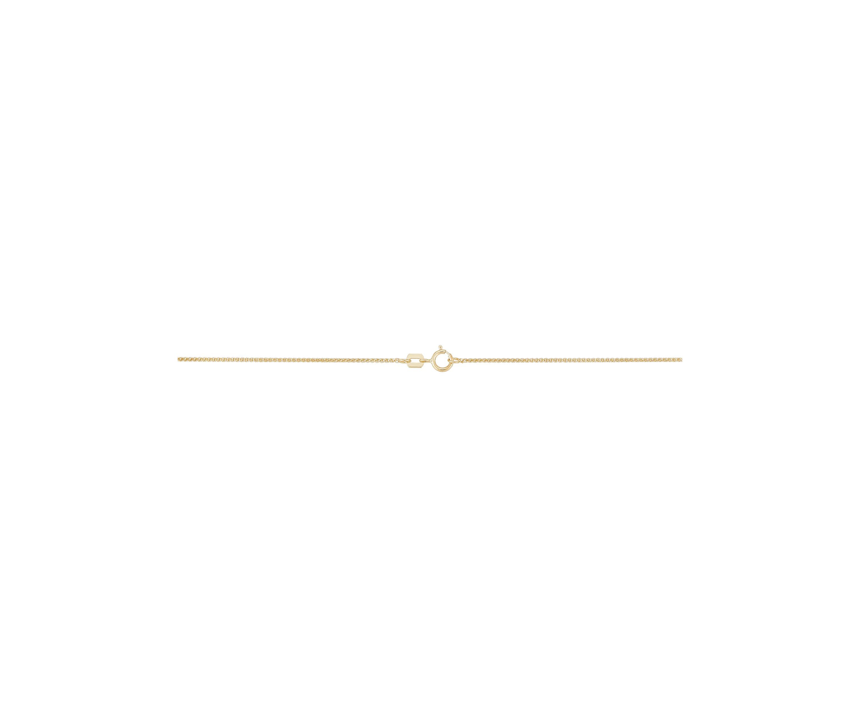 14K Yellow Gold Tassle lariat on .25mm Spiga Chain Necklace