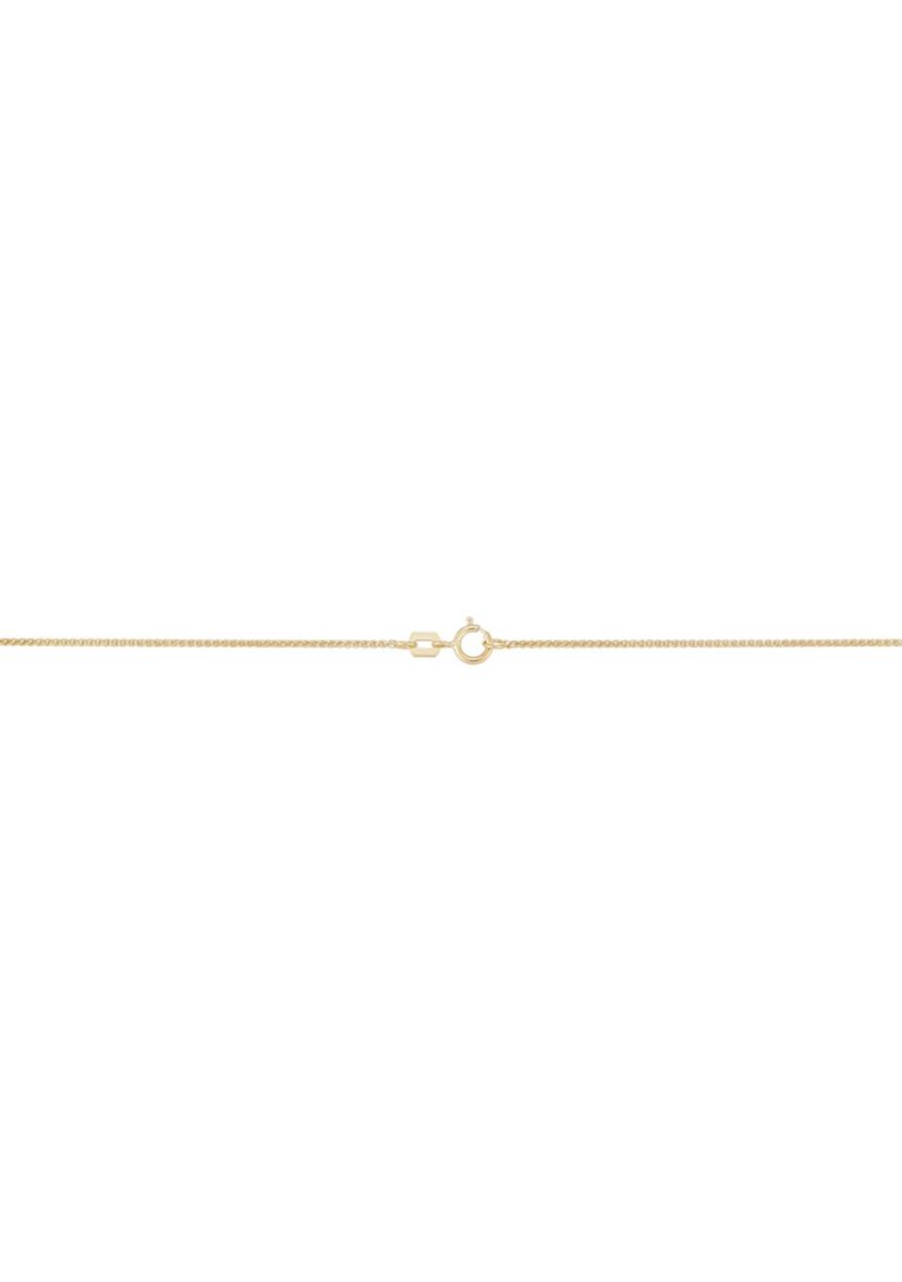 14K Yellow Gold Tassle lariat on .25mm Spiga Chain Necklace