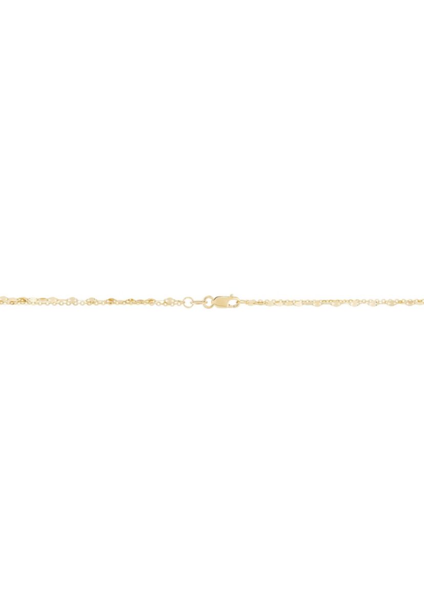 14K Yellow Gold Multi srand with Layer Dangle Necklace