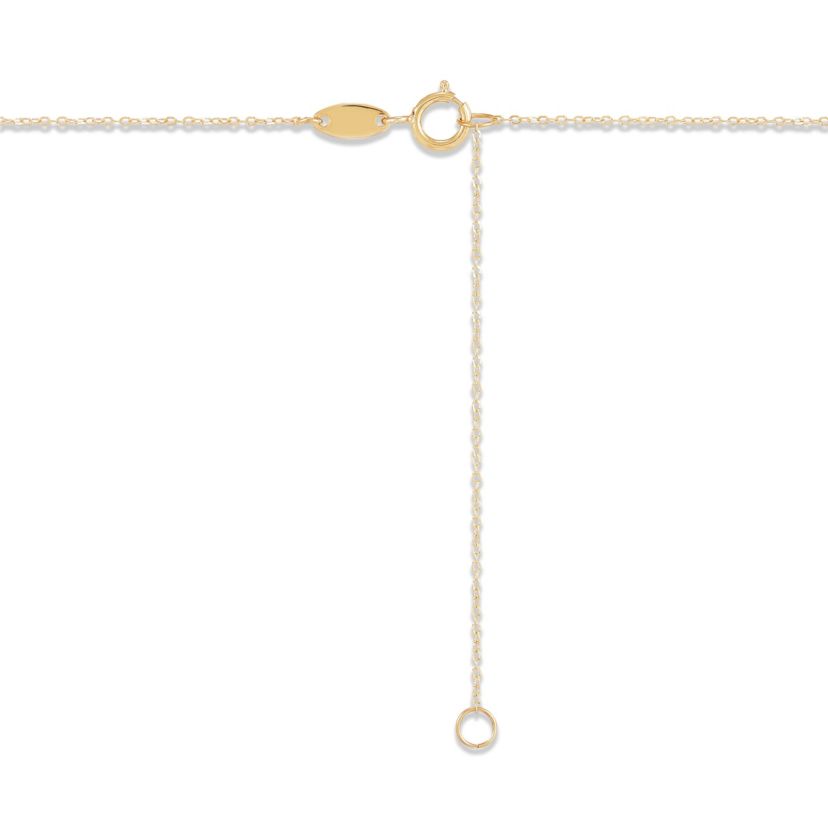 14K Yellow Gold Evil Eyes on Cable Chain Necklace