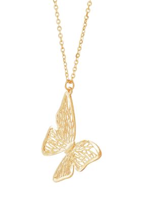 Belk & Co Solid Glitter Necklace in 14K Yellow Gold, 18 in