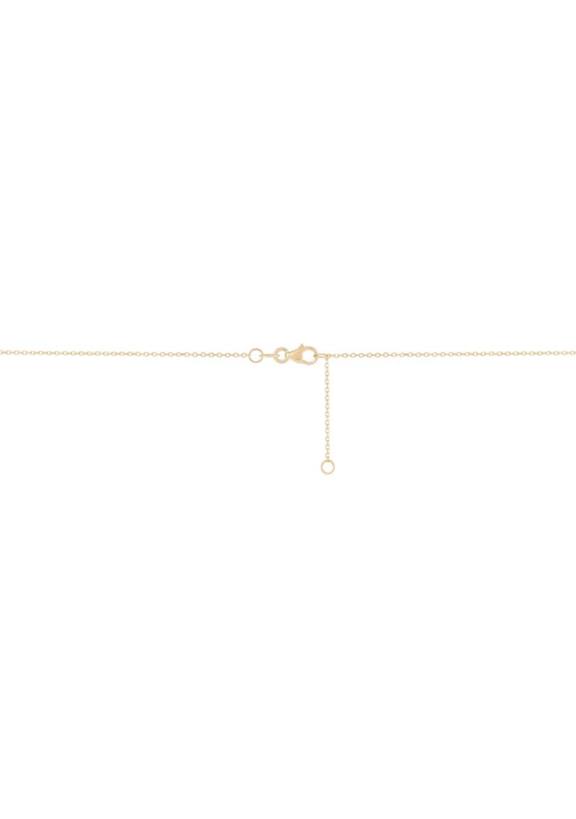 14K Yellow Gold Paperclip Circle on .24mm Cable Chain Necklace