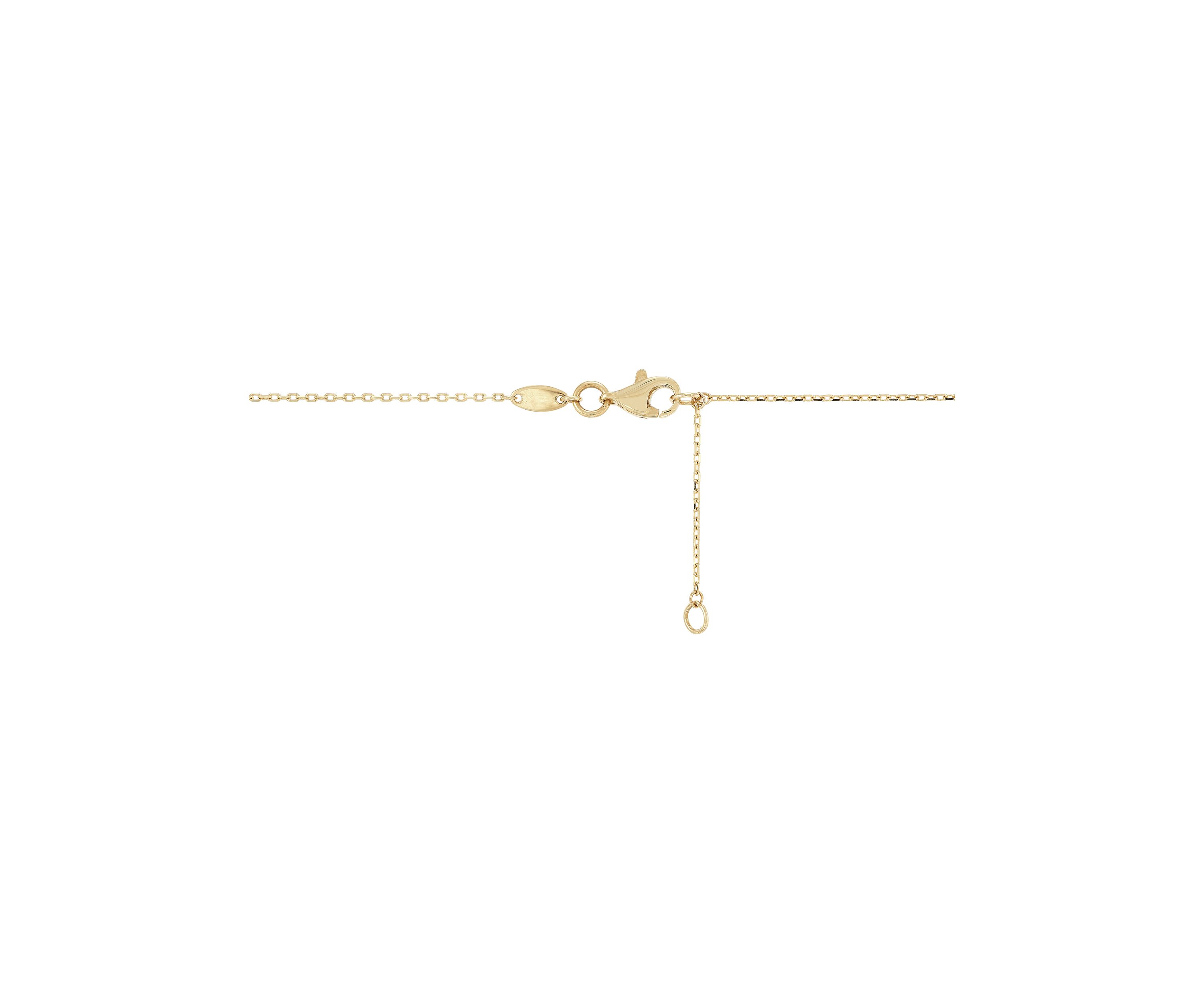 Bar Letter and Heart Necklace in 14K Yellow Gold