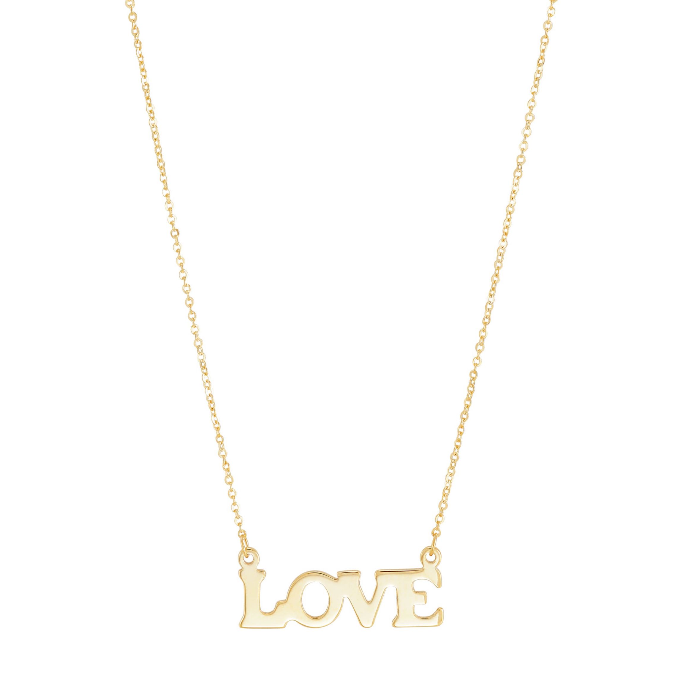 14K Yellow Gold Love Necklace