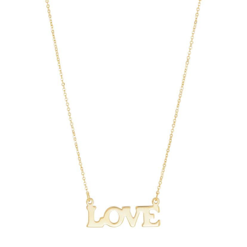 14K Yellow Gold Love Necklace