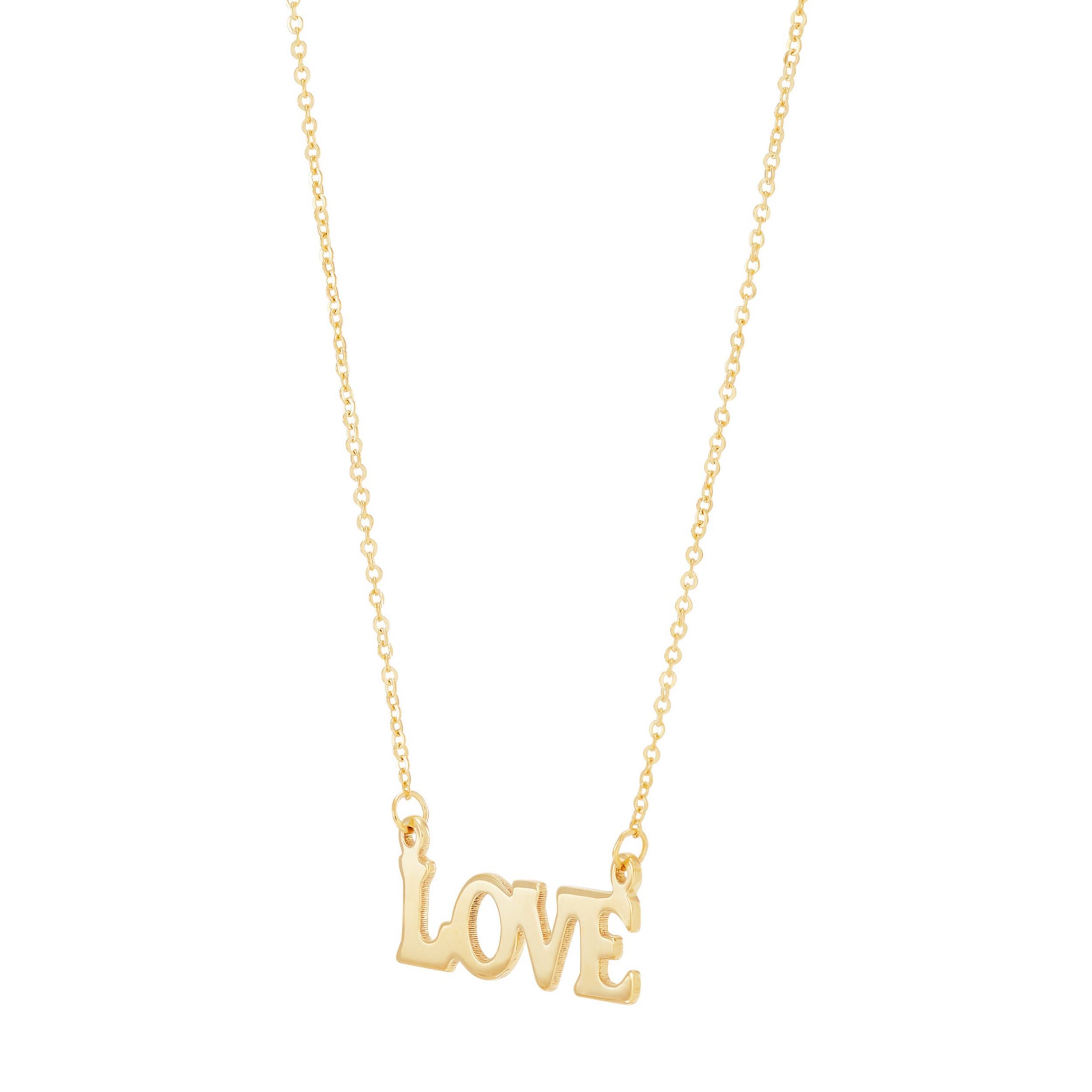 14K Yellow Gold Love Necklace