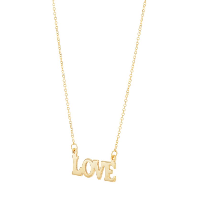 14K Yellow Gold Love Necklace